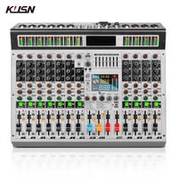 12 Channel 99 DSP Digital Mixer Professional Powered Audio Mixing Console Power Soundcraft Sound Mixer with Bluetooth USB