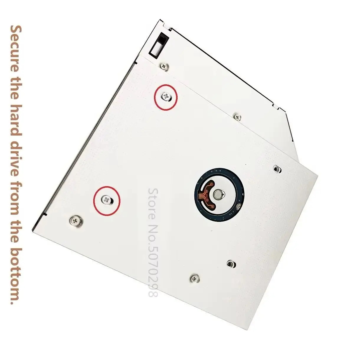 with Bezel Panel 2nd Secondary 2.5 SATA Hard Drive HDD SSD Optical bay Caddy Frame Tray Bracket Adapter for Dell Latitude E5440
