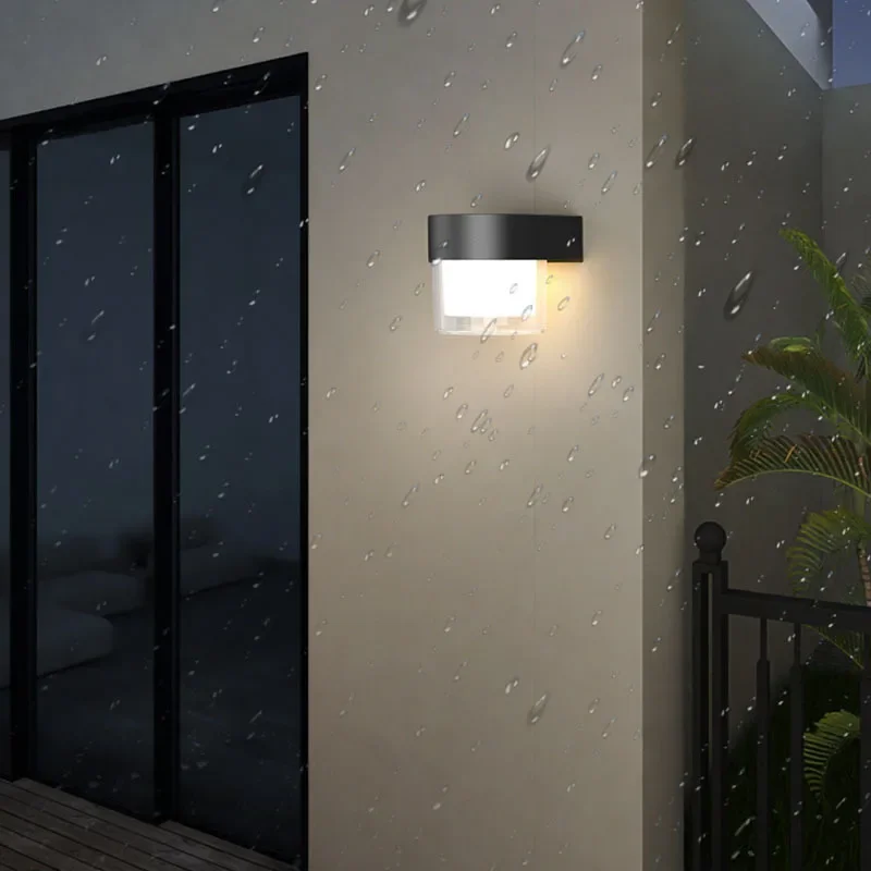 Imagem -04 - Impermeável Solar Outdoor Wall Light Villa Pátio Jardim Varanda Lâmpadas Super Bright Door Light Quente