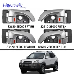 Front Rear Left Right Inside Door Handles Silver For Hyundai Tucson 2005-2013 82610-2E000 82620-2E000 83610-2E000 83620-2E000
