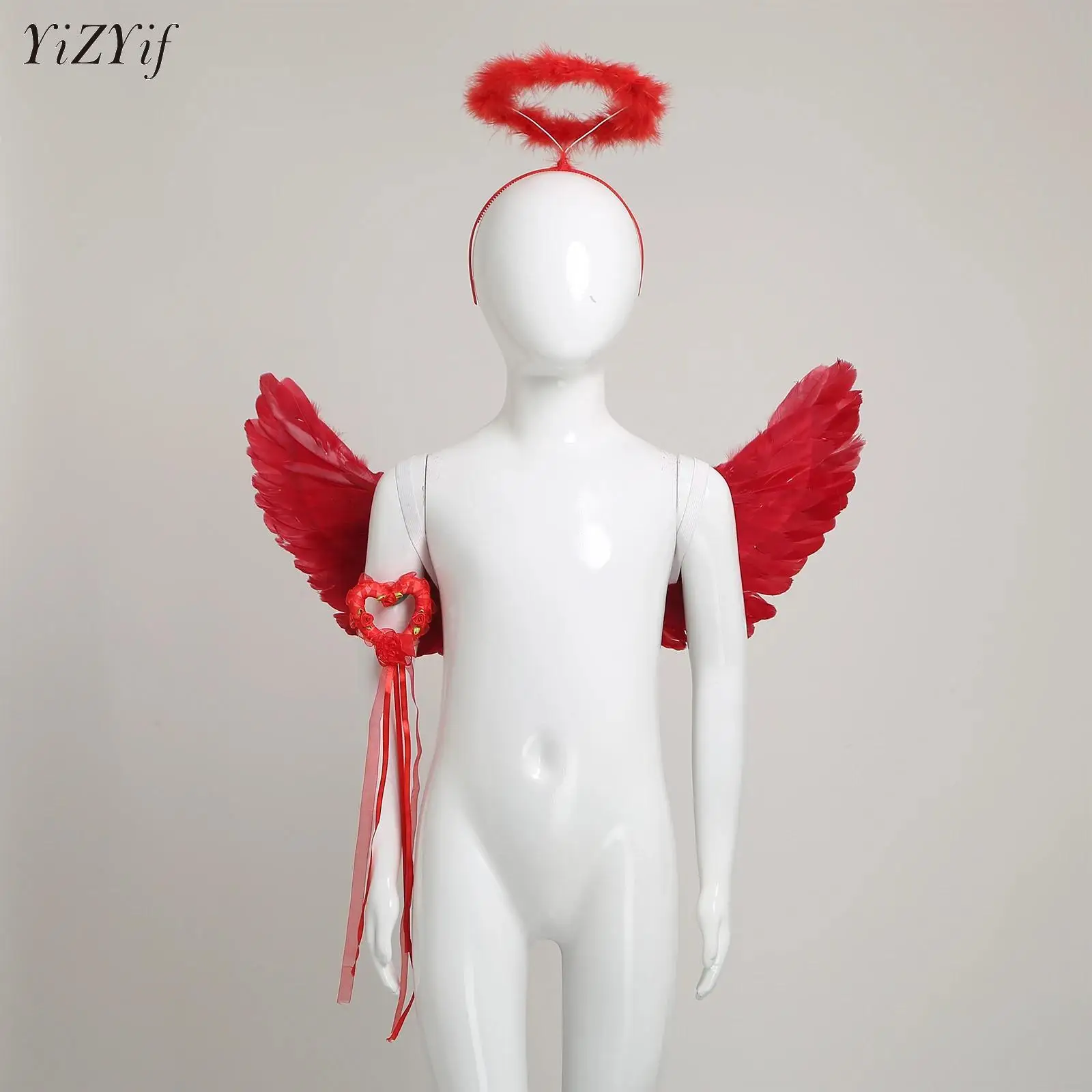 

Women Angel Feather Wing Headband Show Fairy Costume Cosplay Accessories Fairy Stick Wedding Birthday Halloween Party Supplies