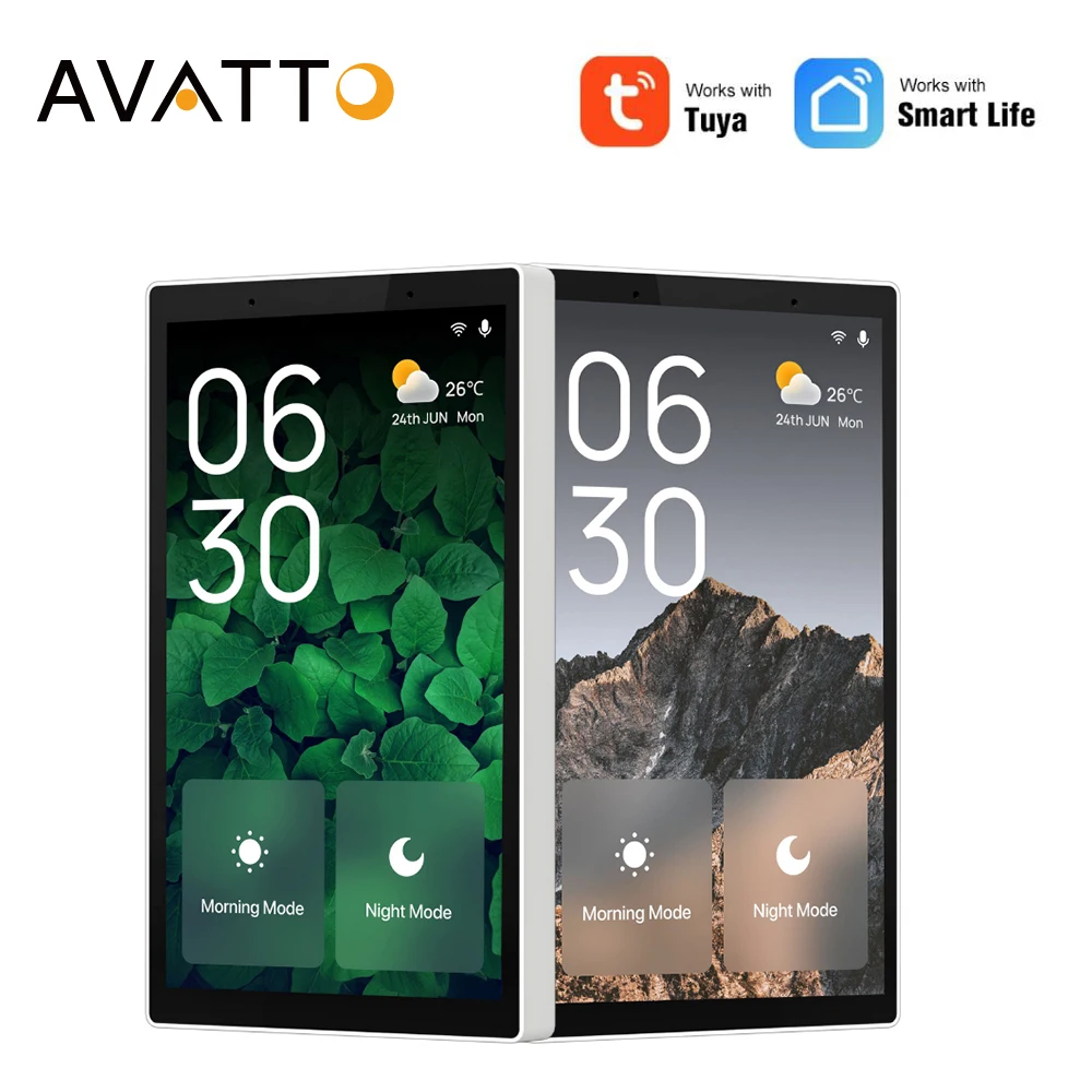 AVATTO Tuya WiFi Smart Home Control Center,5 inch Screen Panel,Built-in Alexa/Gateway Hub,