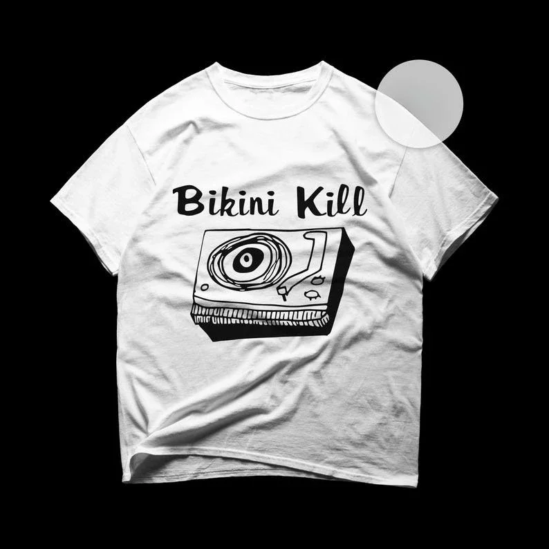 Bikini T-Shirt Punk Music Shirt Kill The Singles Rebel Girl Bikini Kill Merch Unisex Rocker Clothing