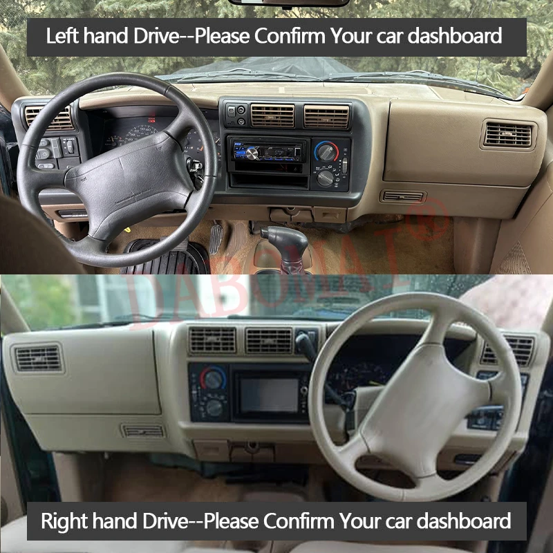 Dashboard Sun Shade Cover for Chevrolet S10 Chevy Blaze GMC Jimmy Sonoma 1994-1997 Mat Avoid Light Pad Anti-UV Non-Slip Carpet