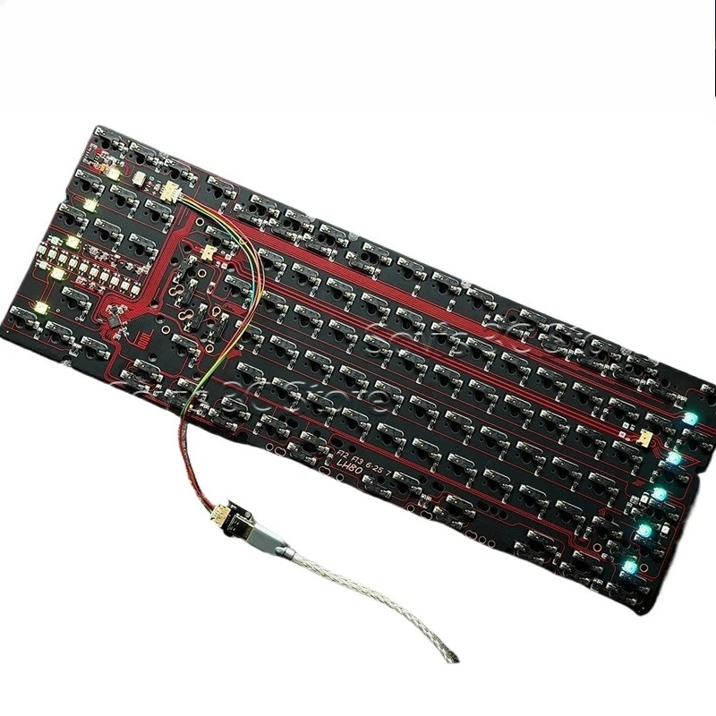 

Печатная плата клавиатуры LH80, трехрежимная пластина для позиционирования беспроводной клавиатуры, поддержка горячей замены VIA для SUIT 80, 80% клавиатура, пользовательская игровая печатная плата