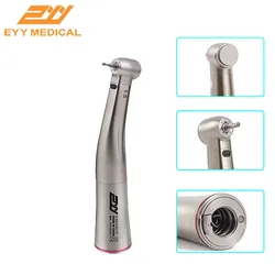 EYY Dental Low Speed Handpiece Fiber Optic LED Contra Angle Red Ring Push Button 1:1/1:5 E-tape Increasing Dentisty Handpieces