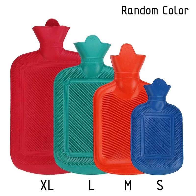 Thick Hot Water Bags Portable Rubber Winter Warm Hot Water Bag Hand Warmer Girls Pocket Hand Feet Warm Water Bottle Random Color