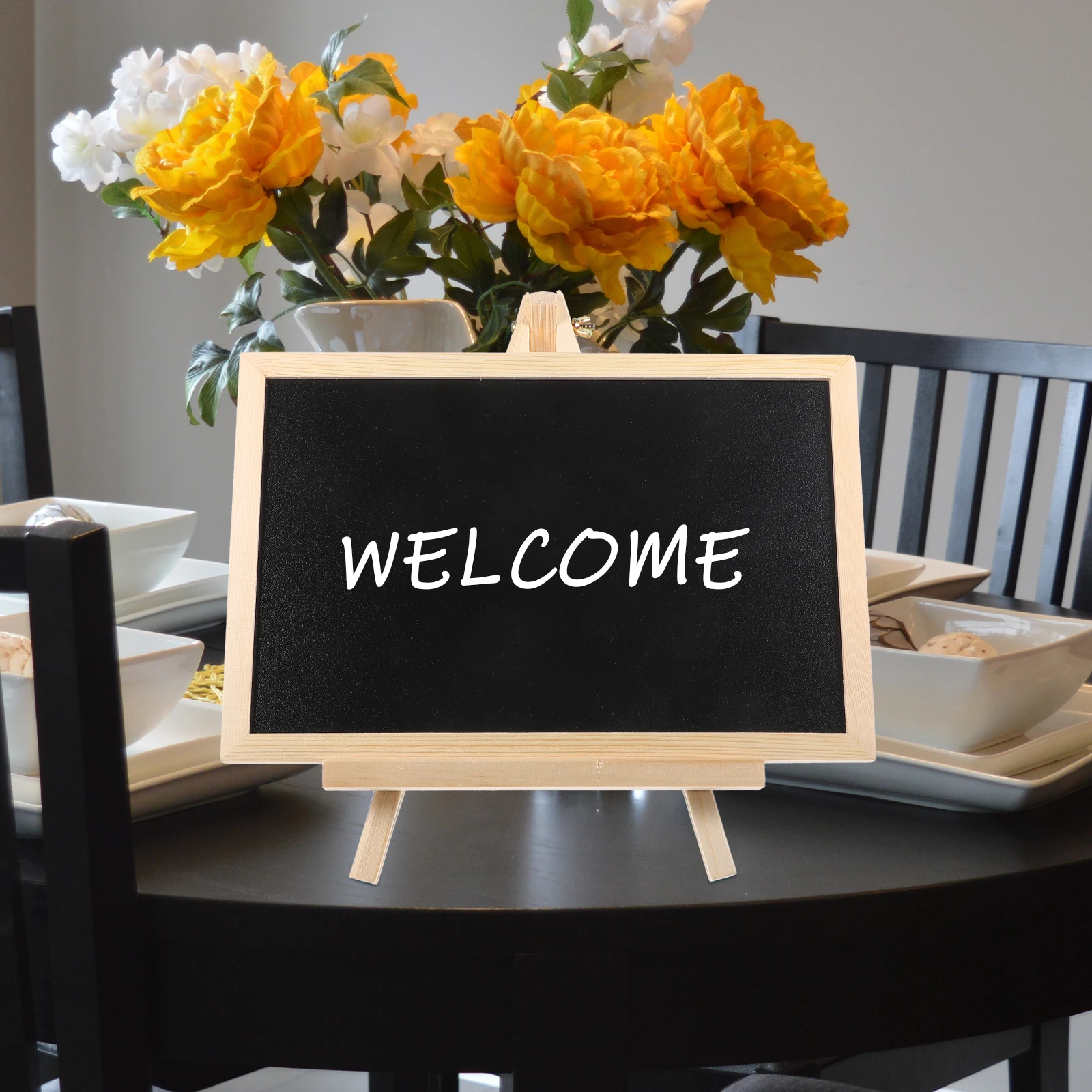 

Wooden Chalkboard Mini Desktop Blackboard For Kids Reusable Writing Board Erasable Kids Chalk Board Home School Learning