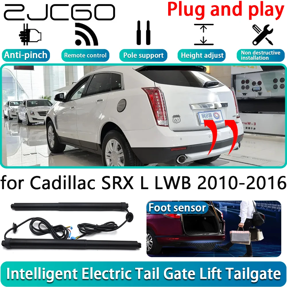 

ZJCGO for Cadillac SRX L LWB 2010-2016 Car Electric Powered Tailgate Power Liftgate Automatic Tailgate System With Foot Sensor