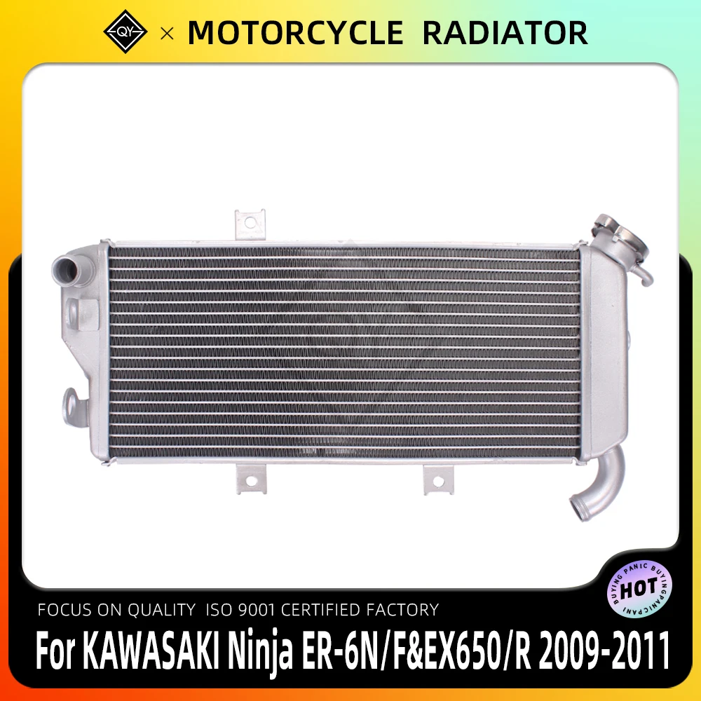 

Motorcycle Aluminium Radiator Cooler Cooling Water Tank For Kawasaki Ninja650 ER-6N ER6N ER 650R EX650 2009 2010 2011 ER-6F ER6F