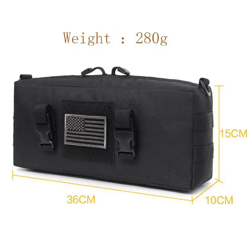 Men\'s Outdoor Tactical Accessory Storage Bag Waterproof High-Capacity Solid Color Sports Multifunctional Storage Waist Bag Male