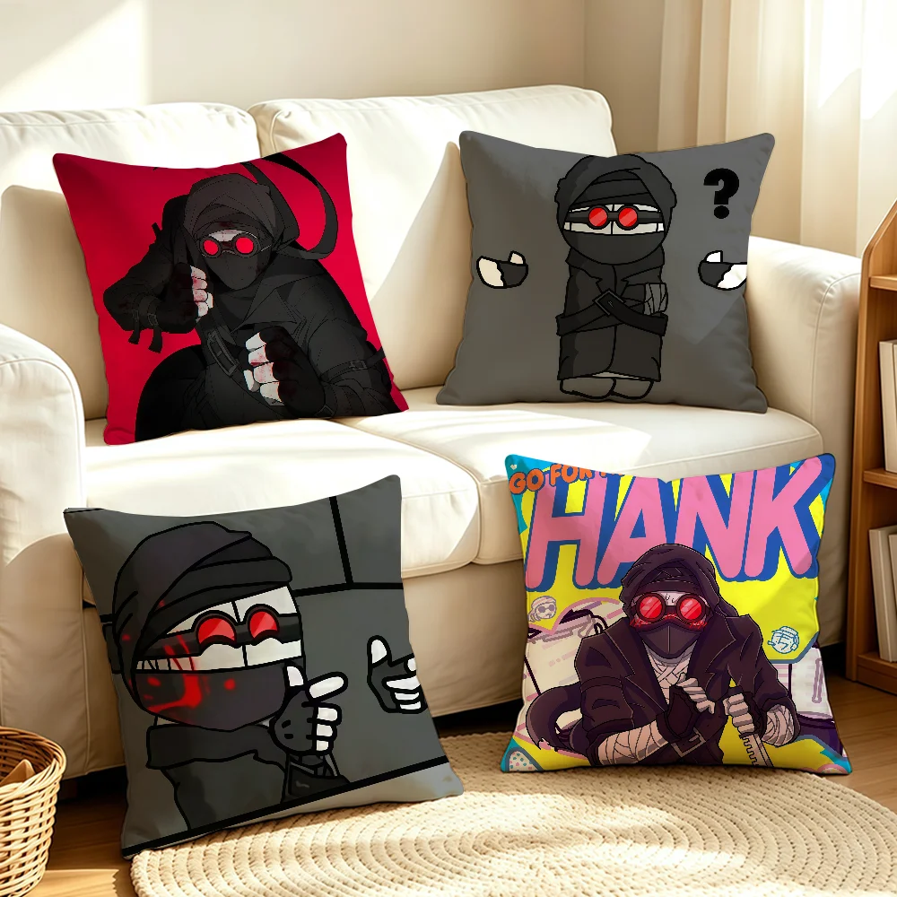 Hank Game Madness C-Combat cushion cover Soft Smooth Hidden Zipper Washable Decorative Couch Bedroom Office Housewarming Gift