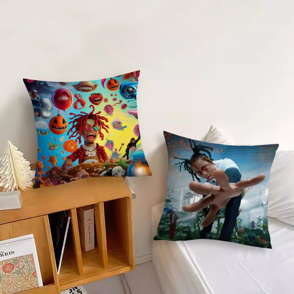 Rapper T-Trippie R-Reddss cushion cover Living Room Accent Couch Back Support Square Lounge Restful Nap Companion Pillow Case