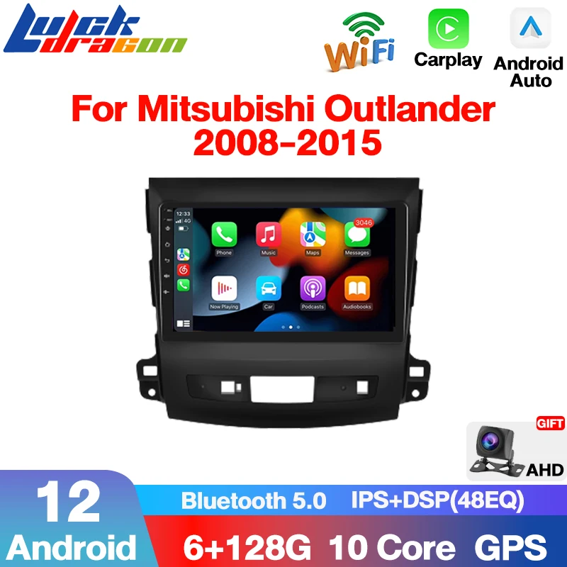 Android Auto Carplay 4G Wifi Gps For Mitsubishi Outlander 2008-2015 Autoradio Bluetooth Carplay Wireless Radios Car Audio