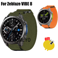 For Zeblaze VIBE 8 Strap Smart Watch Nylon Canvas Sports soft Band Women men Outdoor Belt Screen protector film