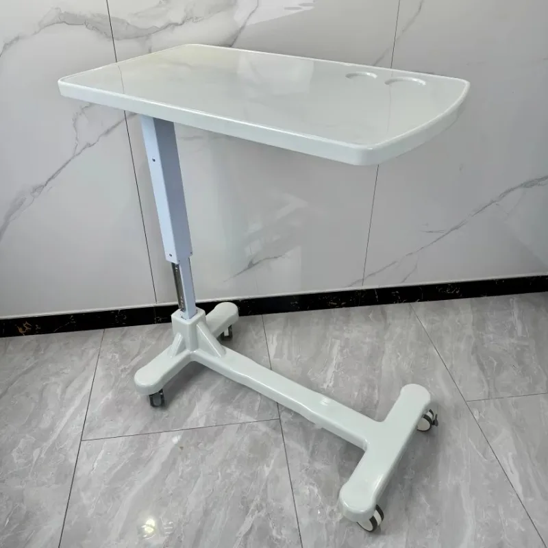 طاولة بجانب السرير طبية قابلة للتعديل مع عجلات للاستخدام في المستشفى #5