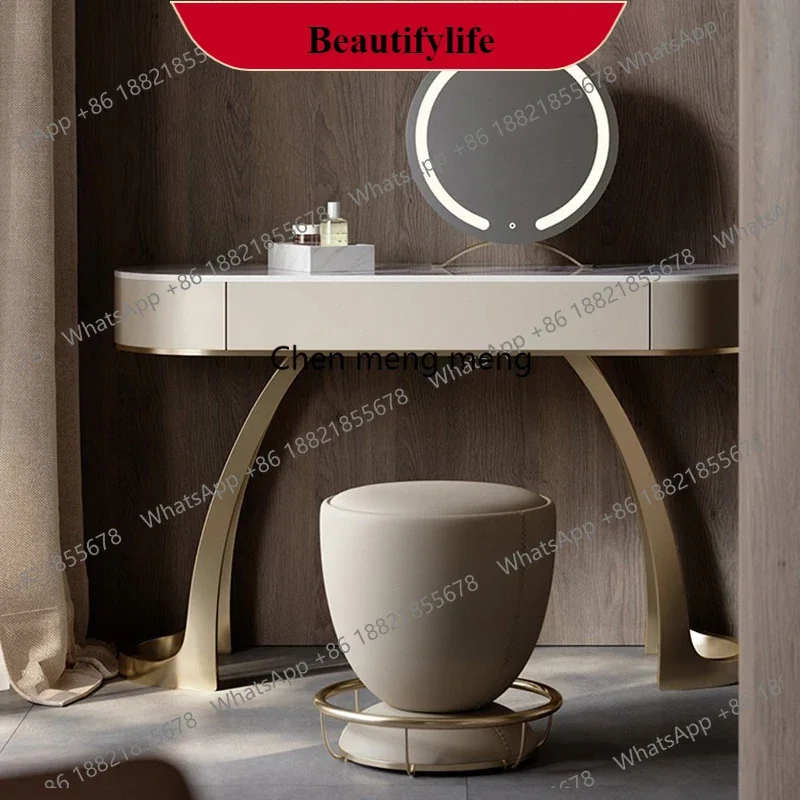 

M138Luxury Mid Century Vanity Table Makeup Drawers Mirror Storage Dressing Table Living Room Modern Vestidores Trendy Furniture