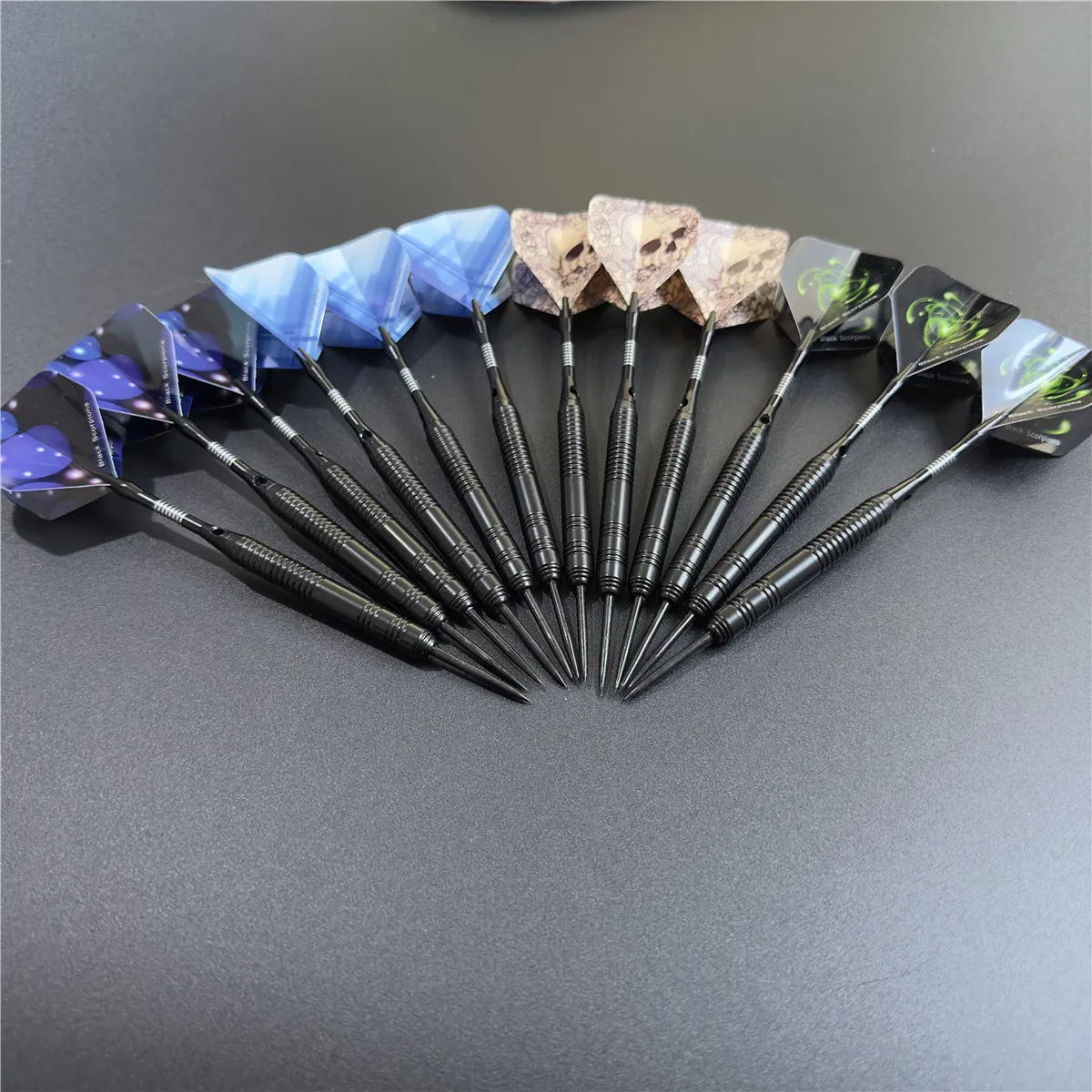 12pcs/set Copper Alloy Darts 22g Premium Darts With Aluminum Darts Extra Plastic Rod Grinding Stone Gift Box