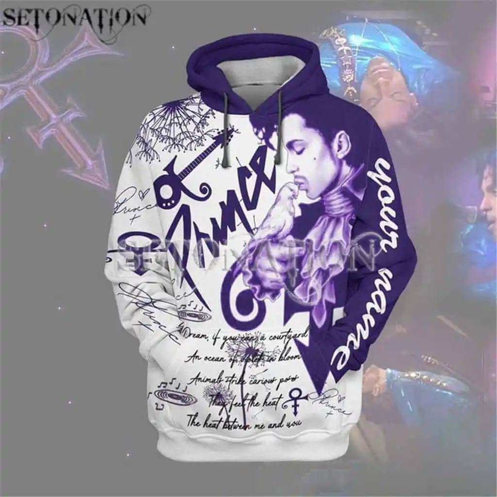 

Prince Rogers Nelson Fashion Long Sleeves 3D can customize arrive Print Zipper/Hoodies Jacket/Men/women dropshipping