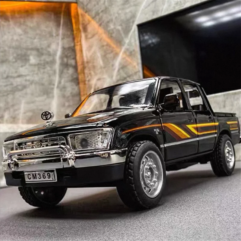 

1:32 Hilux сплав пикап модель автомобиля литье под давлением металлические внедорожники модель автомобиля моделирование звука и свет коллекция детские игрушки в подарок