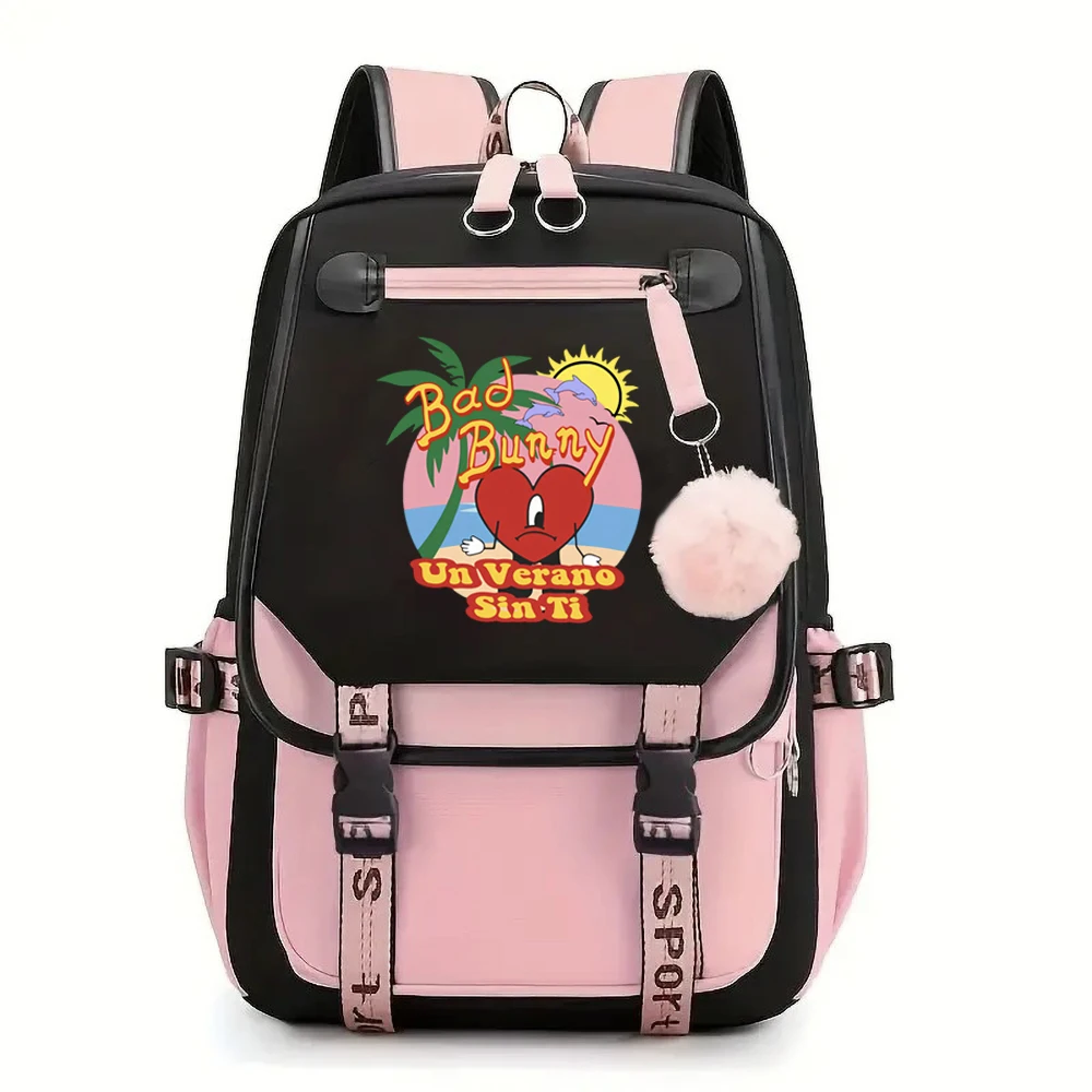 Bad Bunny Un Verano Sin Backpack Print Backpacks Girls School Bag for Teenager Laptop Backpack