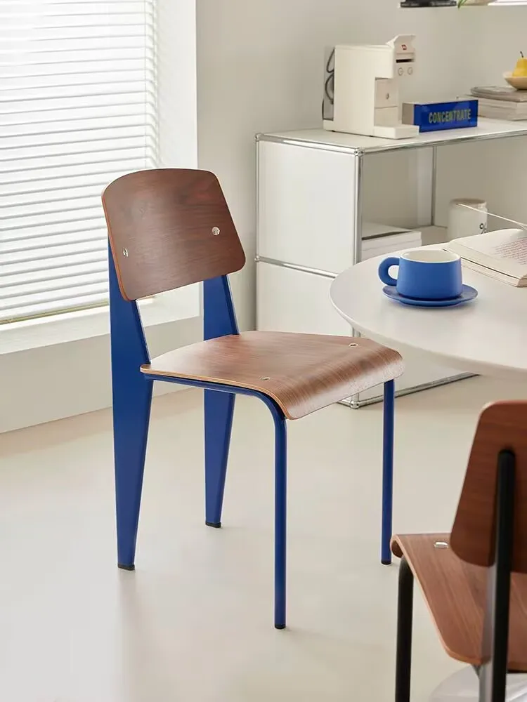 Silla estándar, silla de salón, silla con respaldo de madera maciza, silla de comedor de diseño, silla de escritorio, muebles para el hogar, silla de ocio