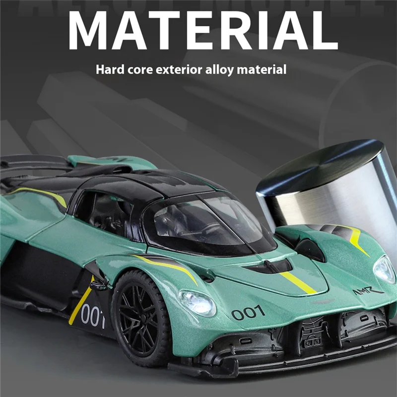 1/32 Valkyrie Alloy Sports Car Model Diecasts Metal Super Vehicles Car Model Simulation Sound and Light Collection Kids Toy Gift