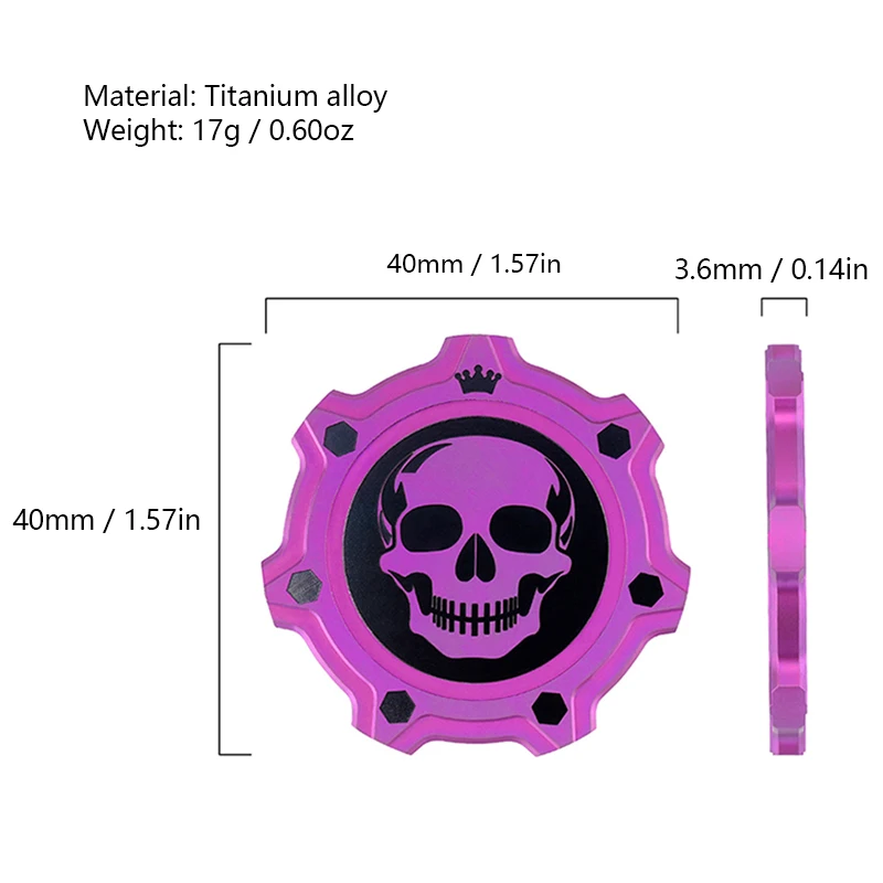 Titanium Alloy Decompression Toy Fingertip Play EDC Daily Decompression Anti‑Anxiety Adult Office Desktop Play Gift