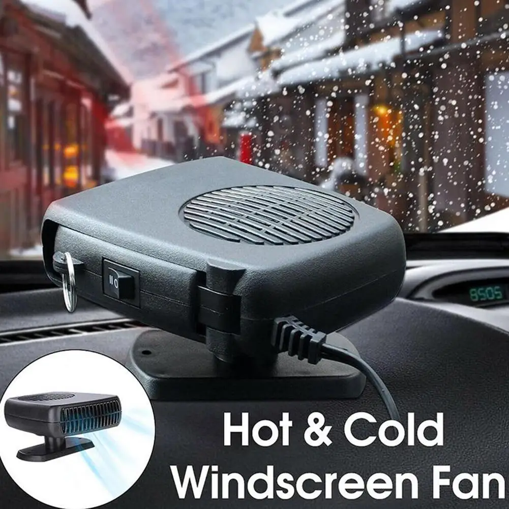 12V/24V 200W Portable Car Heater Fan Windshield Demister Defroster Cooling Heating 2 IN 1 Electric Fan For Cars Trucks