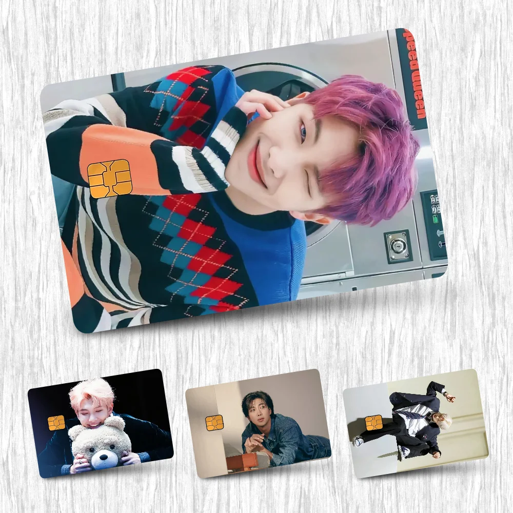 ذكر ستار RM K-Kim NAM JOONS بطاقة ملصقات بطاقة الائتمان DIY بطاقة حامي ملصقات مقاوم للماء غطاء الجلد فيلم #1