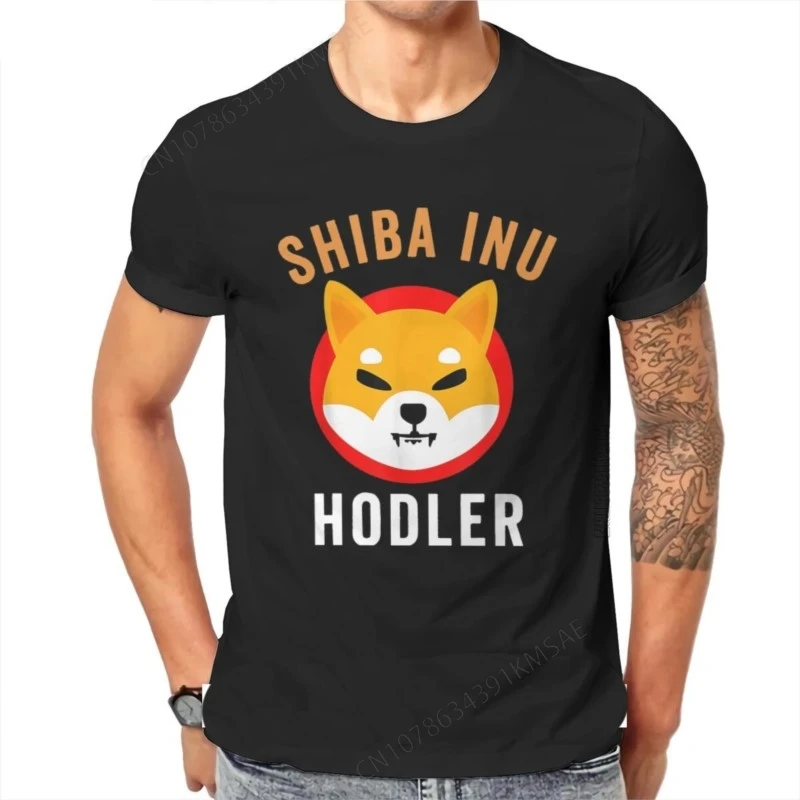 Shib Shiba Inu Crypto Cryptocurrency Coin Tshirt For Men Token Leisure Sweatshirts T Shirt Trendy Tops Shirt Leisure T Shirt