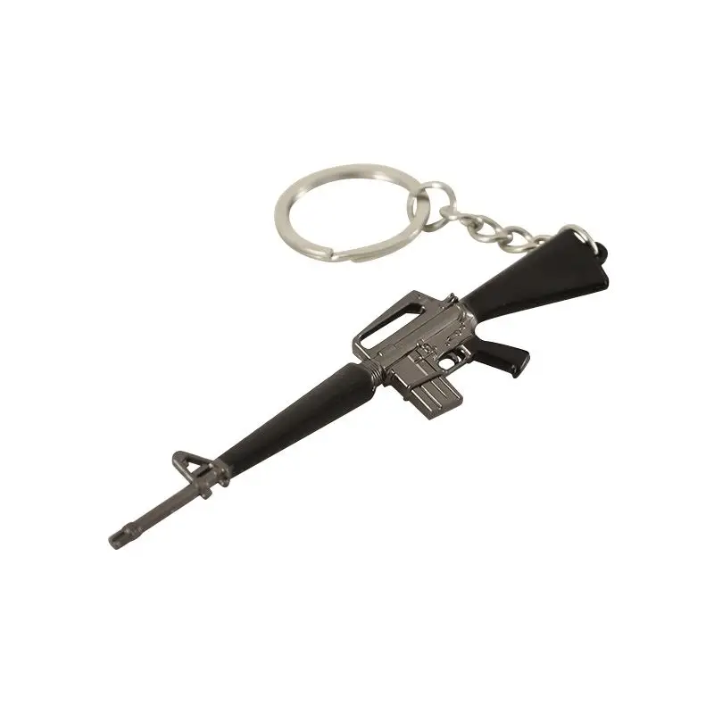 PUBG Pendant Merchandise Mini M16A1 Gun Model Alloy Keychain Guns Student Toy Ornament Props view 6