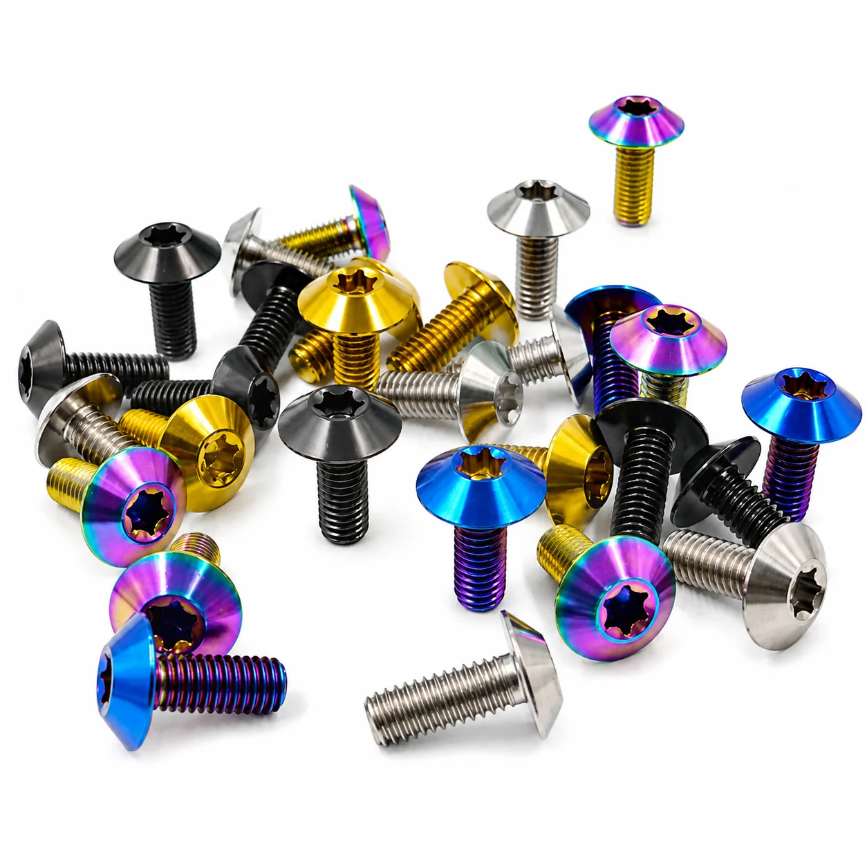 

M5 M6 Titanium Countersunk Torx Bolts TC4 Titanium Motorcycle Fairing Screws Bicycle Stem Disc Brake Rotor CNC Fasteners