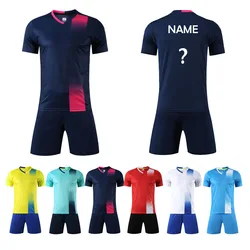 Custom Football Jersey Set for Men Kids Tracksuit Jersey Kit Man Children Team Training Football Uniform Name Number