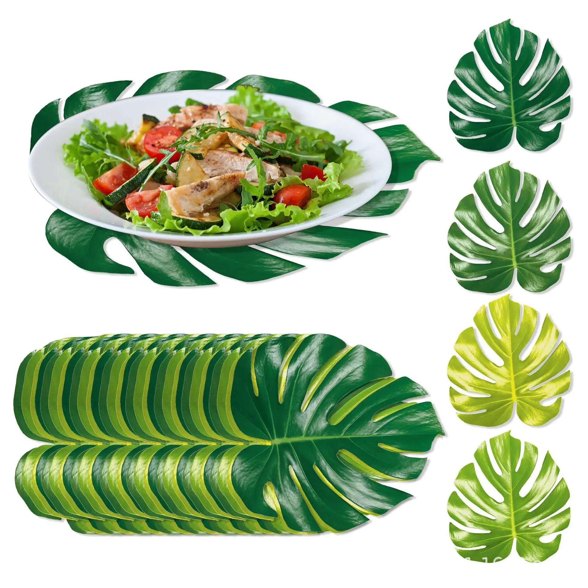 10 Stück Hawaiian Party Dekor Schildkröte zurück Blätter Bunting Pappteller Einweggeschirr Set Sommer Tropical Party Supplies