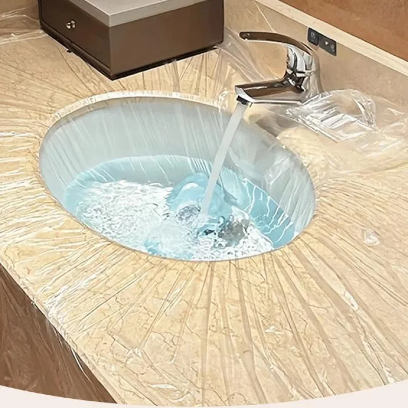 32/16 Pack Disposable Washbasin Liners for Travel and Hotel Use, Portable Anti-Dirt and Anti-Bacteria Film for Sinks, a Useful Item for Washing Clothes, Enhancing the Travel Experience