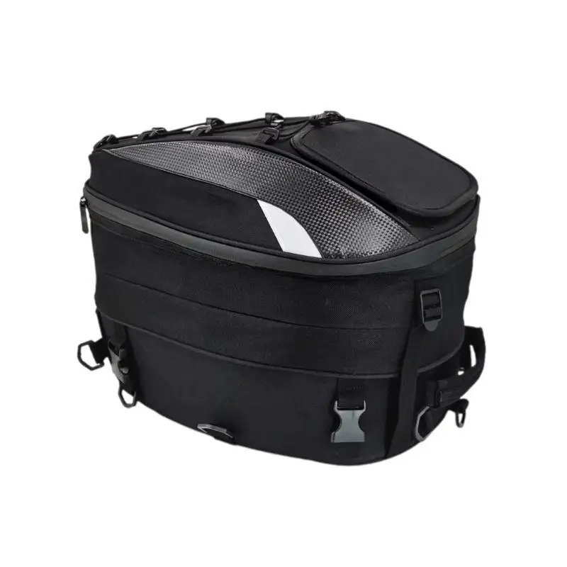 

02DE Weatherproof Motorbike Tail Bag Pack for Helmets Gear with Organizational Pocket