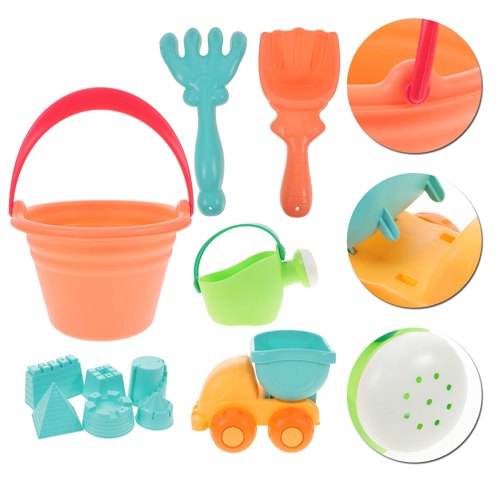 Beach Bucket Toddler Outdoor Toys Sand Castle Building Molds Bath Childrens Kid Large Seaside