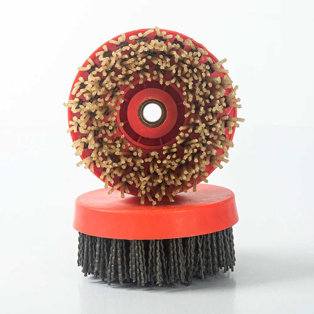 4 Inch 110mm Round Abrasive Diamond Brush For Grinding Stone Marble Granite Concrete Surface Polishing To Get Leather Effect