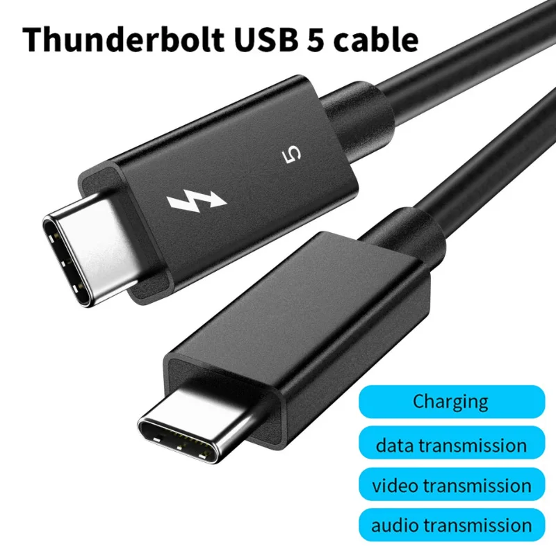 

Thunderbolt5 Cable,240W USB-C Charging Cable,bidirectional Transfer Speeds Up To 80 Gbps,Compatible with Monitors,Laptops,iPhone