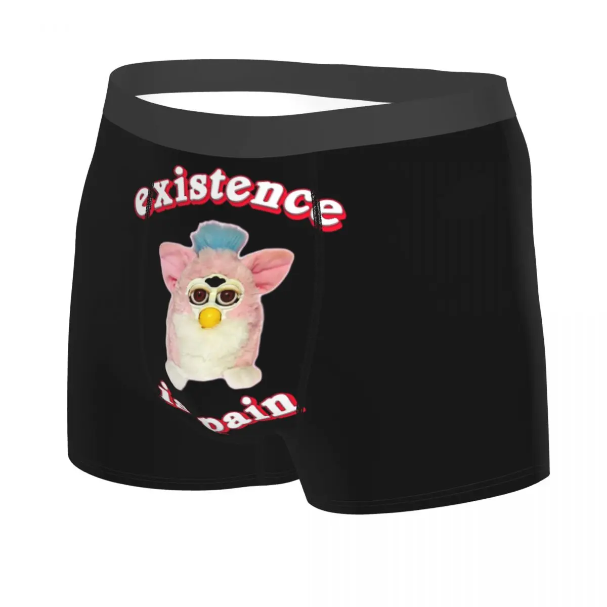 Boxer Underpants Shorts Furby Existence Is Pain Panties Men Ventilate Underwear for Homme Man Boyfriend Gift