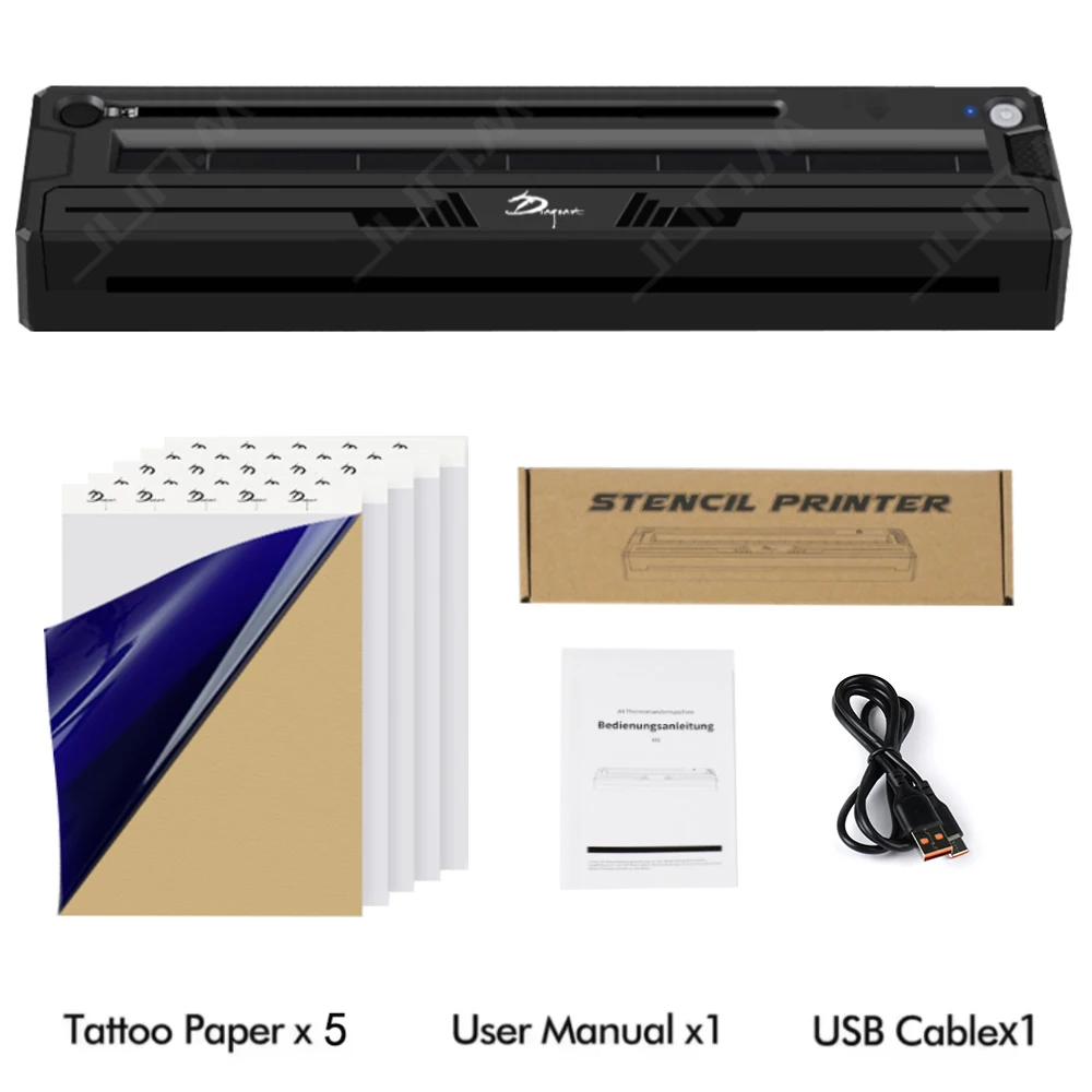

A4 Mini Wireless Tattoo Transfer Stencil Printer Portable Thermal Tattoo Professional Print Machine with 5pcs Transfer Paper