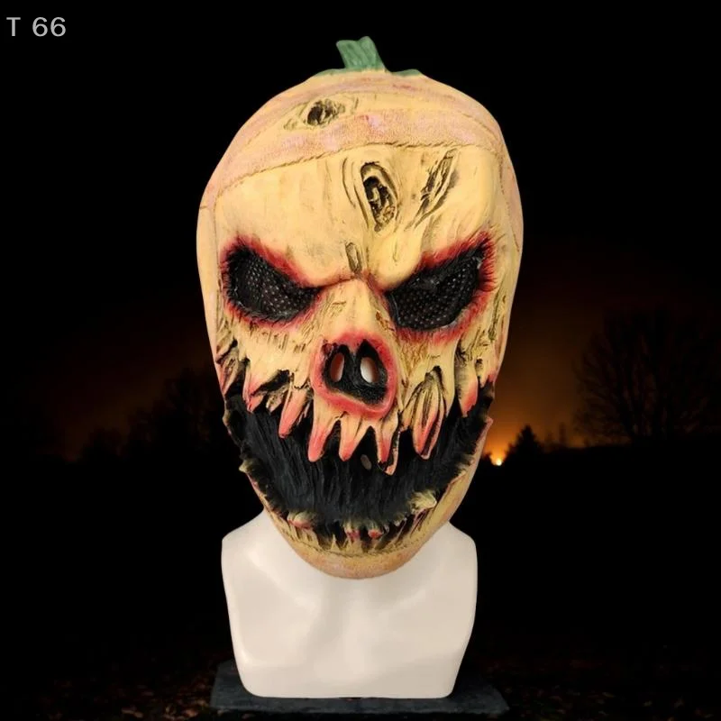 

Funny Pumpkin Horror Mask, Full Head Ghost Made of Latex, For Role Playing Tricky NPC at Halloween Parties