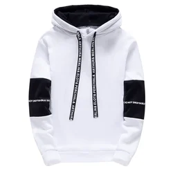 Heren Capuchon Sweatshirt Casual Sport Tops Herfst Winter Zwart Wit Eenvoud Pullover Jogging Broek Straat Trainingspak Kleding