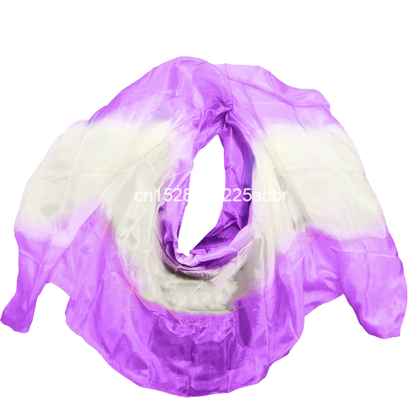 Jedwabne welony 100% prawdziwy jedwab welon do tańca brzucha akcesoria do tańca brzucha apaszka fioletowa personalizowana rekwizyt sceniczny dla tancerki brzucha