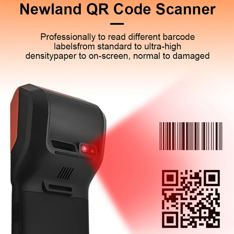 NFC Android 14 محطة POS الذكية المحمولة مع قارئ بطاقات NFC 1D 2D ماسح الباركود R330 Plus