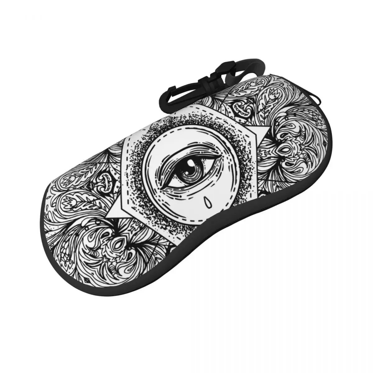 Glasses Bag Protective Case All Seeing Eye Round Mandala Women Men Sunglasses  Box Reading Eyeglasses  Accessories