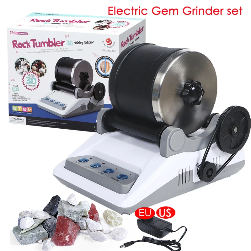 Electric Gem Polishing Machine Scientific Experiment Suit Jewelry DIY Stone Polishing Machine Science Education Toy