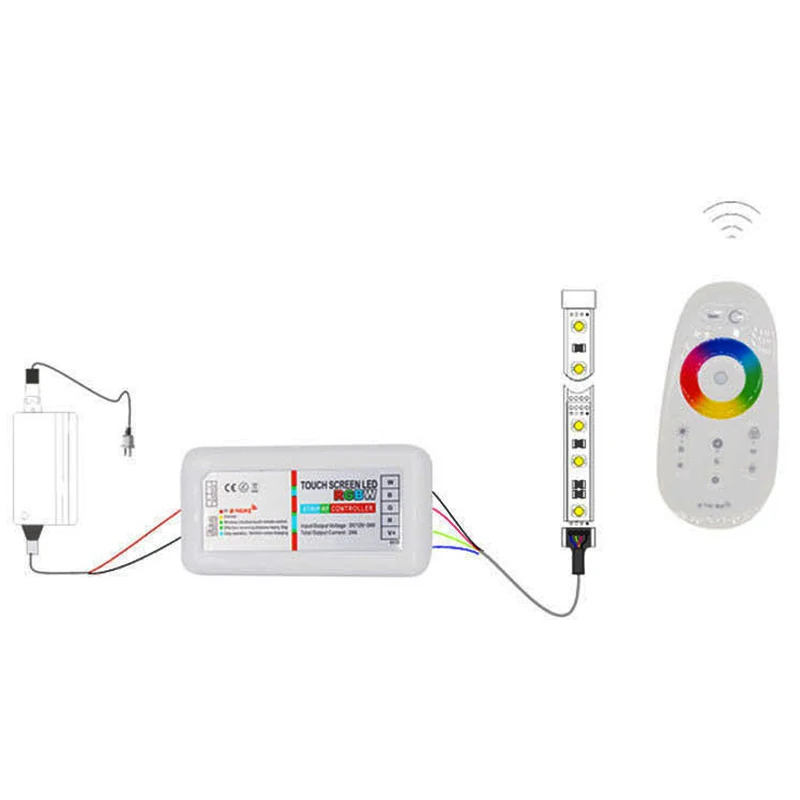 

12-24V RGB/RGBW multicolored lamp with 2.4 g wireless touch full-color led lamp with programmable controller lighting debugging