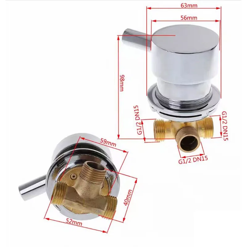 Complete Shower Room Mixer Tap Switch Accessory Hot Cold Water Switch Controller Bathroom Gear Regulator
